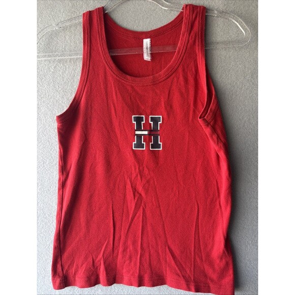 Vintage Y2K Red Women’s L Tommy Hilfiger Ribbed Tank Top - Picture 1 of 7